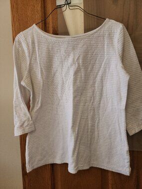 Liz Claiborne 3/4 sleeve white shirt